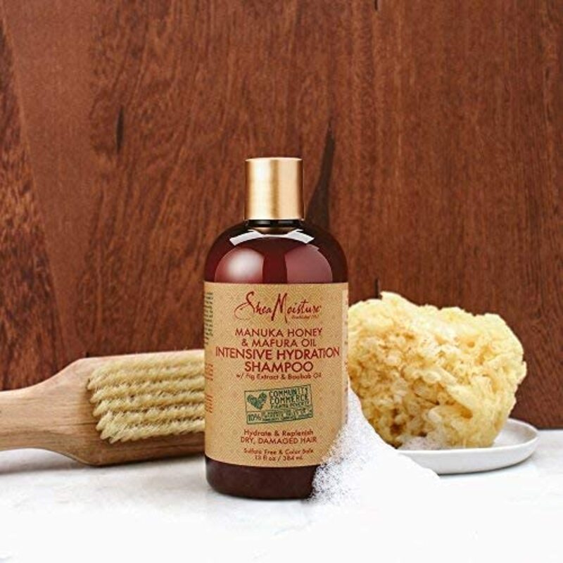 Shea Moisture Manuka Honey & Mafura Oil Intensive Hydration Shampoo for Damaged Hair, 2 x 384ml