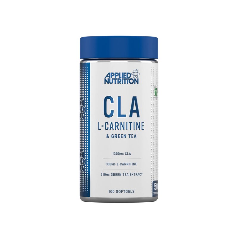 Applied Nutrion Cla L-Carnitine and Green Tea Weight Loss Fat Burner Veggie Dietary Supplements, 100 Softgels