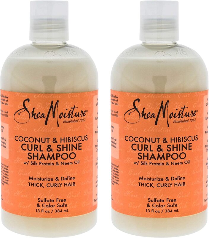 

Shea Moisture Coconut & Hibiscus Curl & Shine Shampoo For Unisex, 13Oz