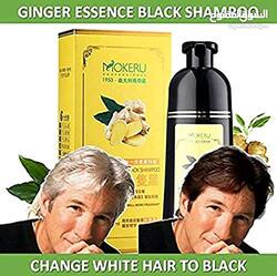 Mokeru Ginger Essence Hair Dye Shampoo, 500ml, Black