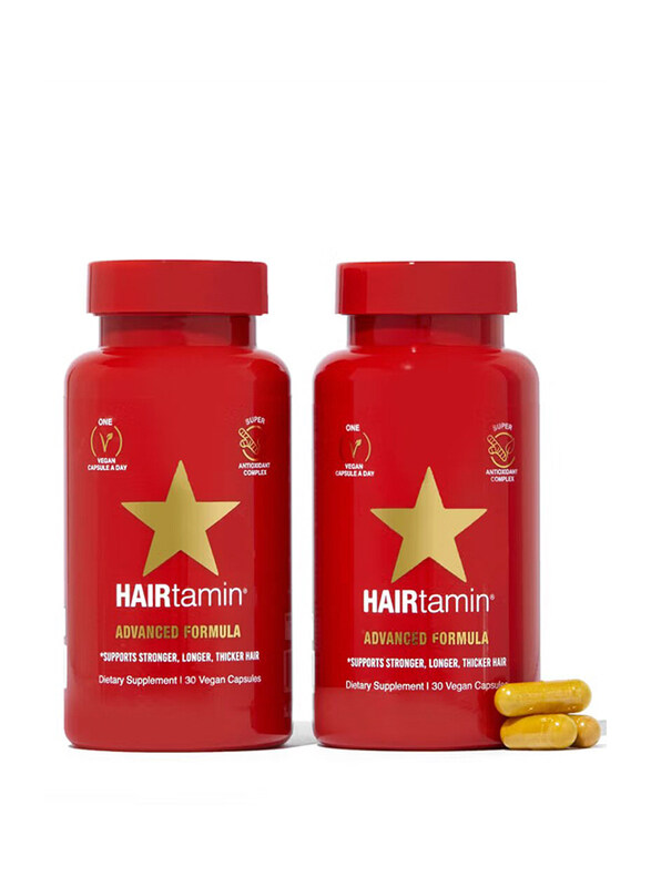 

Hairtamin Hair Advanced Formula Dietary Supplement, 30 Capsules, 2 Pack