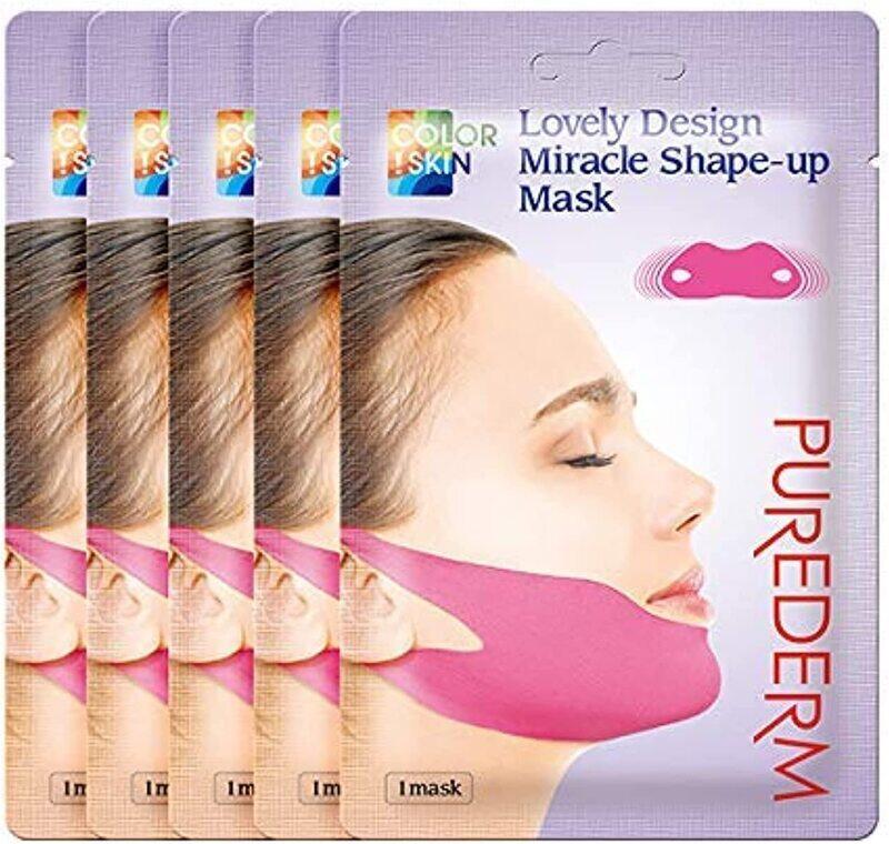 

Purederm Lovely Design Miracle Shape-Up Mask, 5 Masks