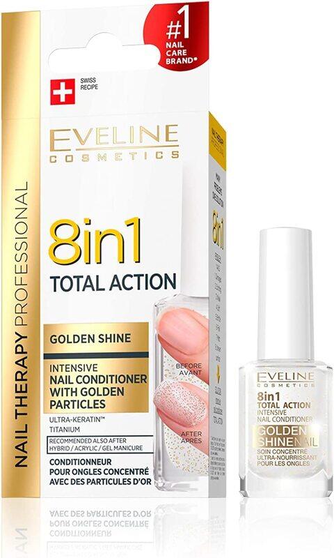 

Eveline Golden Shine Intensive Nail Conditioner 8 In 1 Total Action, 12ml