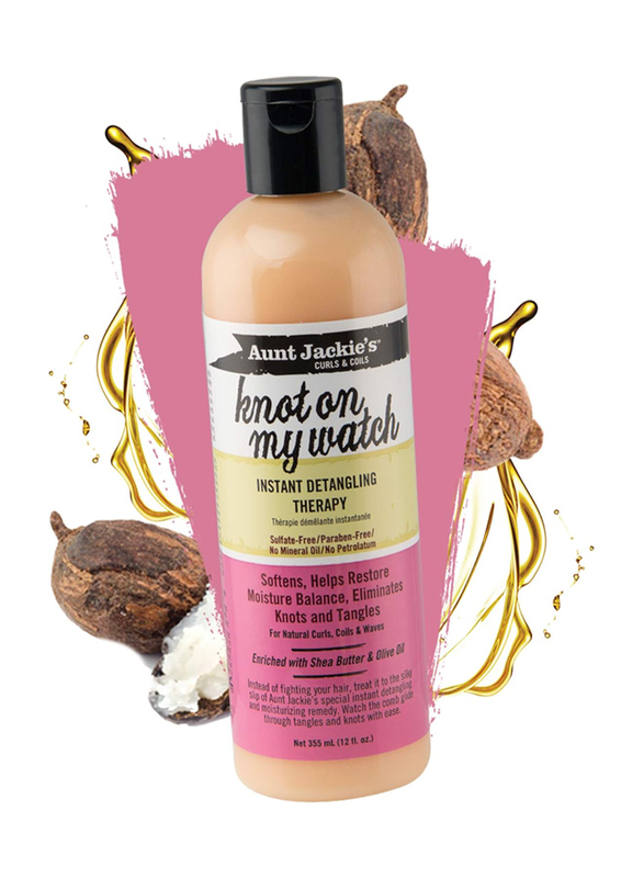 Aunt Jackie's Knot On My Watch Instant Hair Detangling Therapy for Natural Curls, Coils and Waves, 16 oz