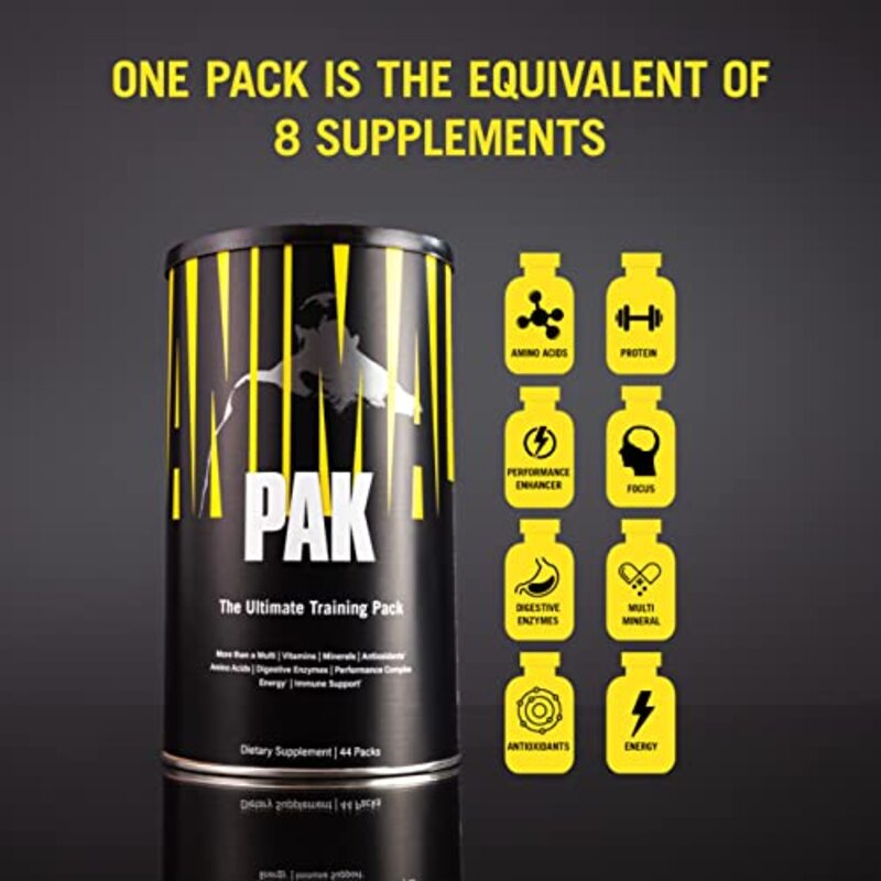 Universal Nutrition Animal Pak The Ultimate Training Pack, 44 Pack, Unflavoured