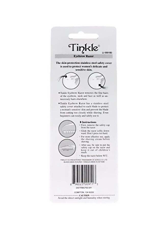 Dorco Tinkle Eyebrow Hair Removal Razor, 3 Pieces, Multicolour