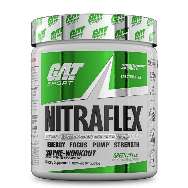 

Gat Nitraflex Enhancing Dietary Supplement, 30 Servings, Green Apple