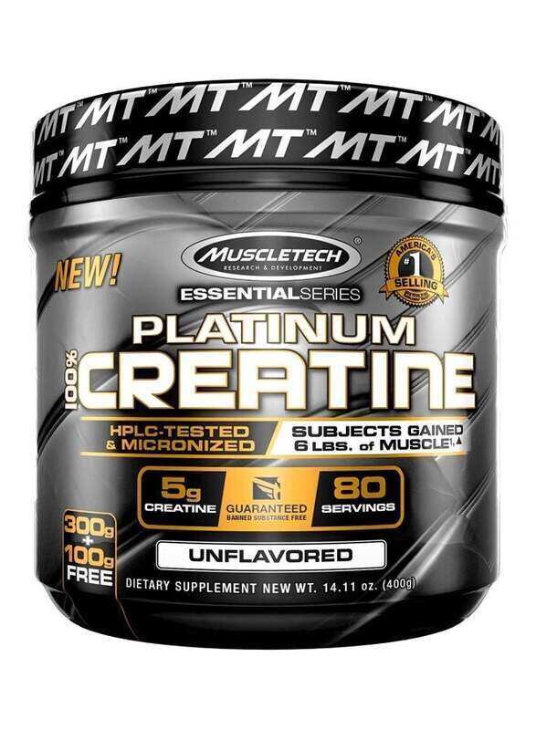 

MuscleTech Platinum 100% Creatine, 400g, Unflavoured