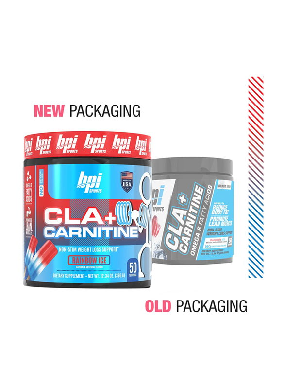 BPI Sports CLA + Carnitine, 350gm, Rainbow Ice