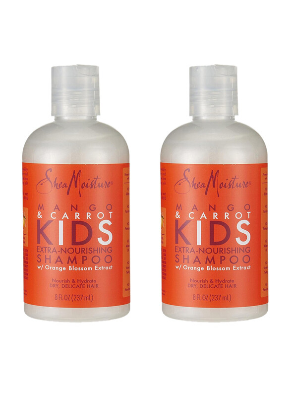 

Shea Moisture Mango & Carrot Kids Extra-Nourishing Shampoo with Orange Blossom Extract, 2 x 8 oz