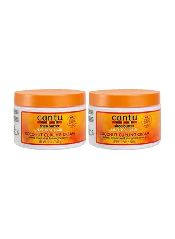 

Cantu Shea Butter Coconut Curling Cream for All Hair Types, 2 x 340gm