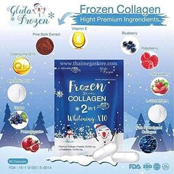 Frozen Collagen 2-in-1 Whitening X10 Glutathione, 3000mg, 60 Capsules