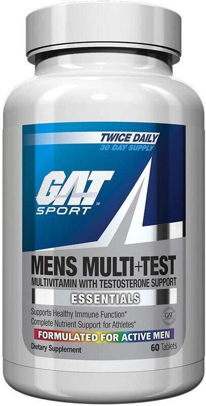 

Gat Sport Men's Premium Multivitamin and Complete Testosterone Boosting Support, 60 Tablets, Regular