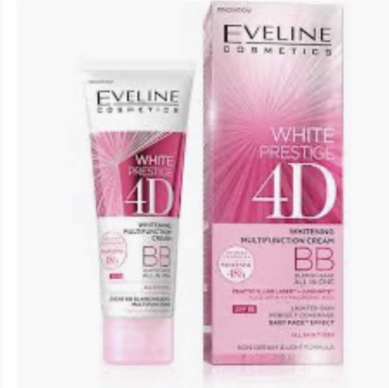 Eveline Prestige 4D BB Moisturizing & Whitening Face Cream, White