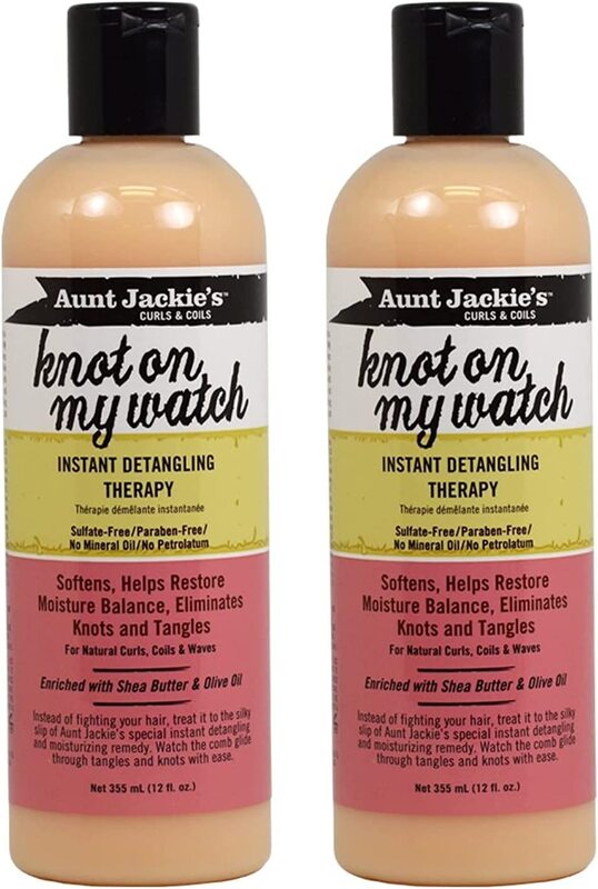 Aunt Jackie's Knot on My Watch Detangling Therapy for Curly Hair, 2 x 354ml