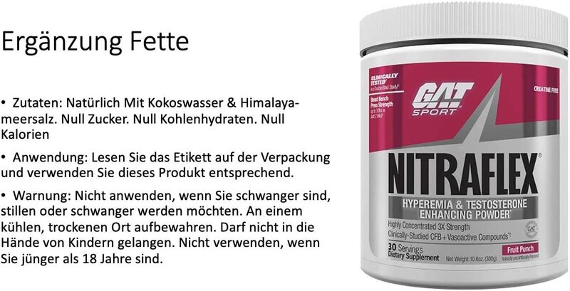 Gat Nitraflex Dietary Supplement Powder, 300 gm, Fruit Punch