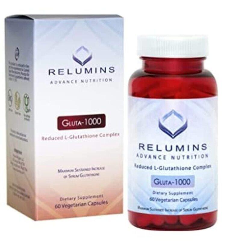 

Relumins Advance Nutrition Reduced L-Glutathione Complex Dietary Supplement, 1000mg, 60 Capsules