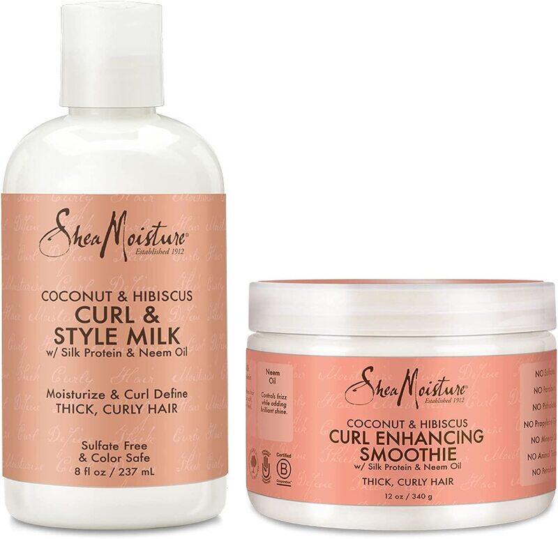 

Shea Moisture Coconut and Hibiscus Cream for All Hair Types, 2 Pieces