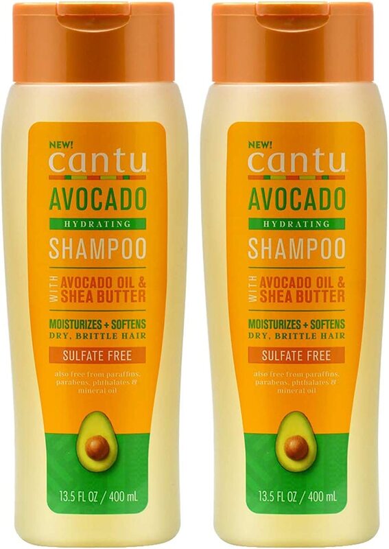 Cantu Avocado Shampoo for Dry Hair, 2 x 400ml