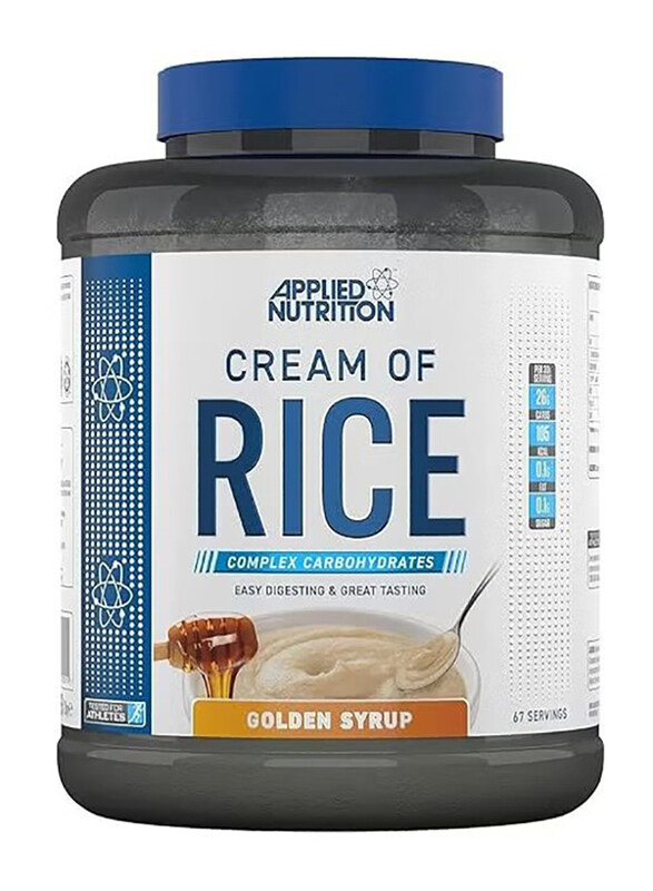 

Applied Nutrition 67-Serving Cream of Rice High Carbohydrate Supplement, 2Kg, Golden Syrup