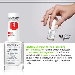 Eveline Cosmetics 8-in-1 Sensitive Nail Conditioner, Clear