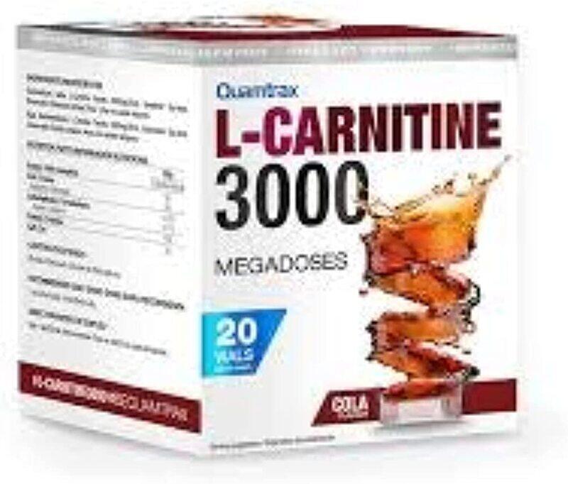 

Quamtrax L-Carnitine 3000 Megadoses, 20 Pieces, Cola