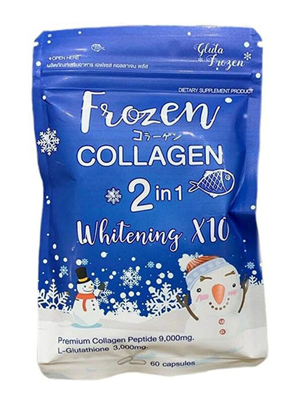 Frozen Collagen 2-in-1 Whitening X10 Glutathione, 60 Capsules