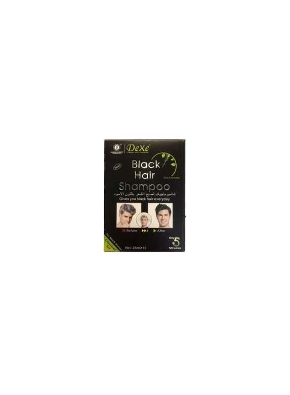 Dexe Hair Dye Shampoo, 10 x 250ml, Black