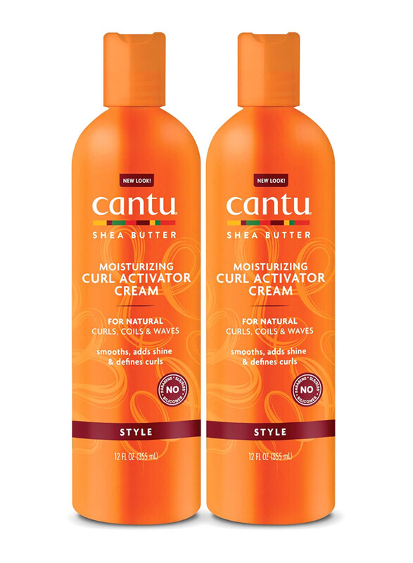 

Cantu Moisturizing Curl Activator Cream for Natural Hair with Pure Shea Butter for All Hair Types, 2 x 355ml