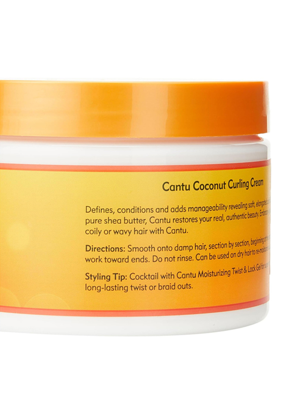 Cantu Shea Butter Coconut Curling Cream for Natural Curls, 340g