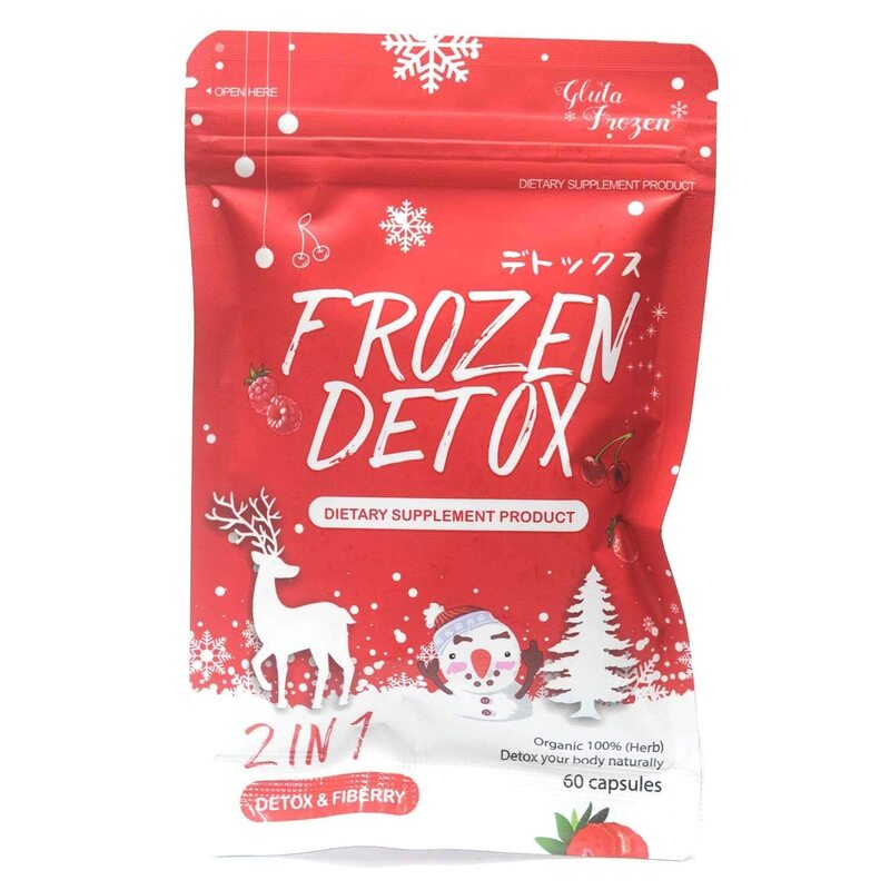 Glutafrozen 2-in-1 Detox & Fiberry Dietary Supplements, 60 Capsules