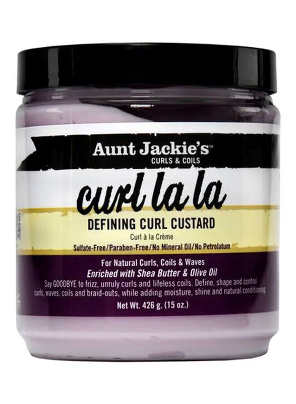 Aunt Jackie's Curl La La Defining Curl Custard for Curly Hair, 15oz