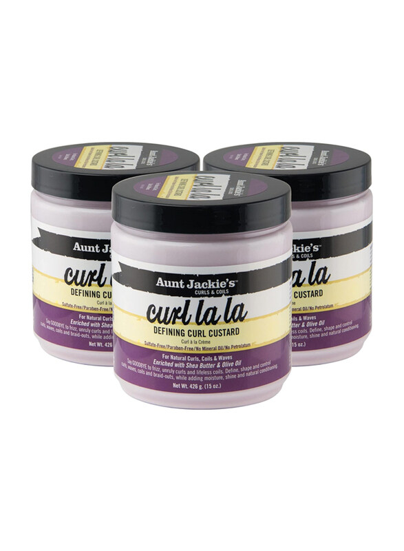 

Aunt Jackie's Curl La La Defining Curl Cream for Curly Hair, 443ml, 3 Piece