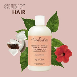 Shea Moisture Coconut & Hibiscus Curl & Shine Shampoo 384ml & Conditioner 384ml, Set