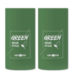 Mengsiqigreen Tea Purifying Clay Stick Mask, 2 Piece