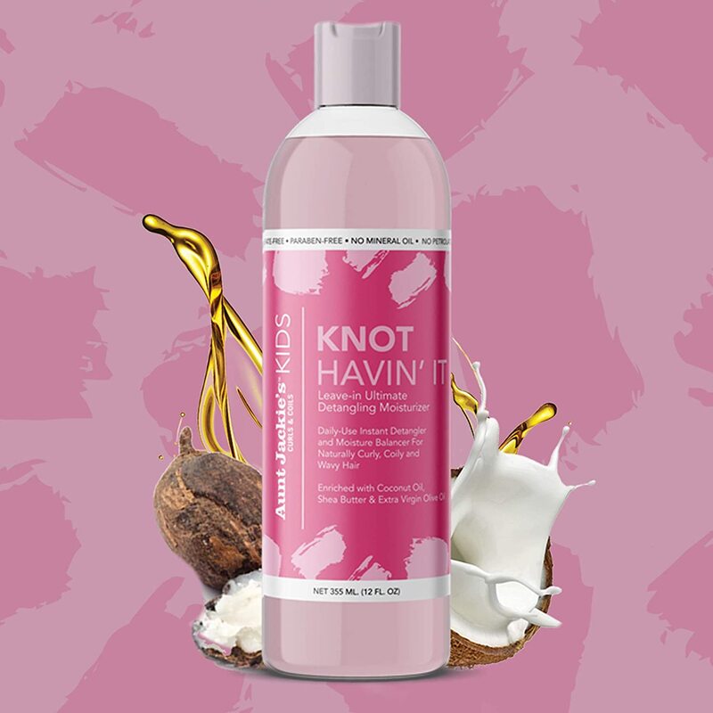 Aunt Jackie's Kids Knot Havin' It Leave-in Ultimate Detangling Moisturiser for Curly Hair, 12oz