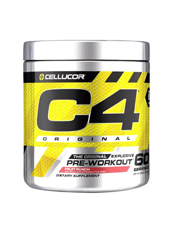 

Cellucor 60-Serving C4 Original Explosive Pre-Workout Powder Dietary Supplement, 390g, Fruit Punch
