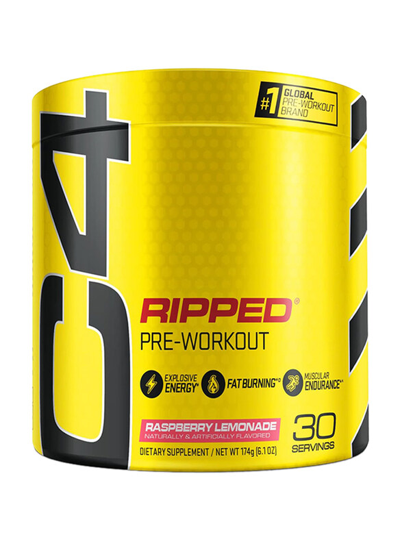 

Cellucor C4 Ripped Explosive Pre-Workout, 30 Servings, Raspberry Lemonade