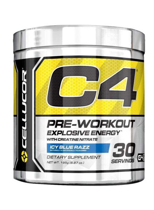 Cellucor C4 Explosive Energy Pre-Workout, 195g, Icy Blue Razz