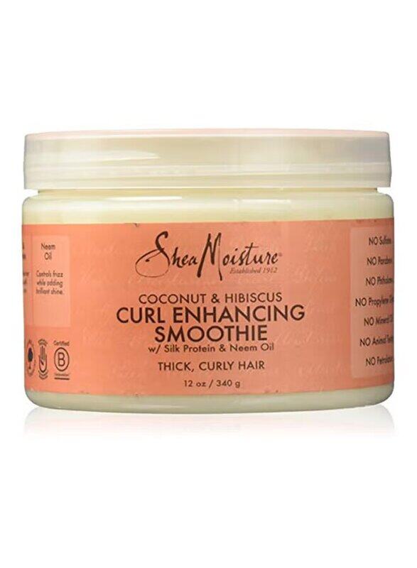 

Shea Moisture Coconut Hibiscus Curl Enhancing Smoothie with Silk Protein & Neem Oil, 340g