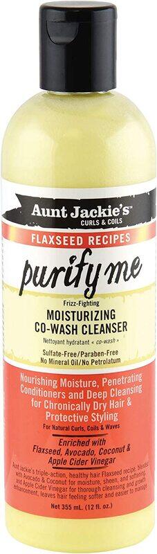 

Aunt Jackie's Flaxseed Recipes Purify Me Moisturizing Co-Wash Cleanser for All Hair Types, 355ml