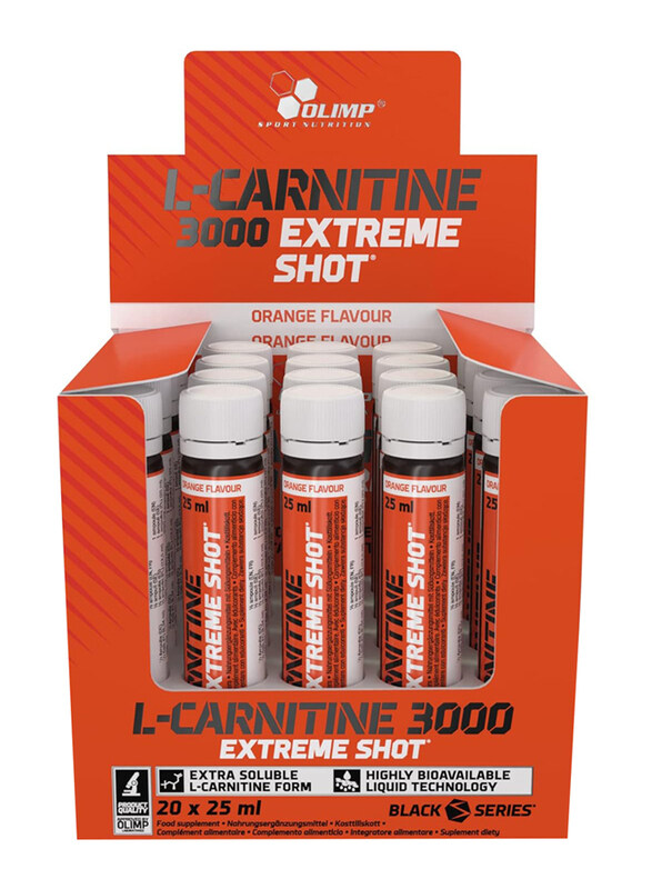 

Olimp Sport Nutrition Labs L-Carnitine 3000 Extreme Shots, 20 Ampoules, Orange