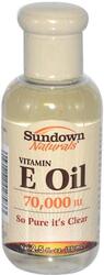 Sundown Naturals Vitamin E Oil, 70000 IU, 3 x 75ml