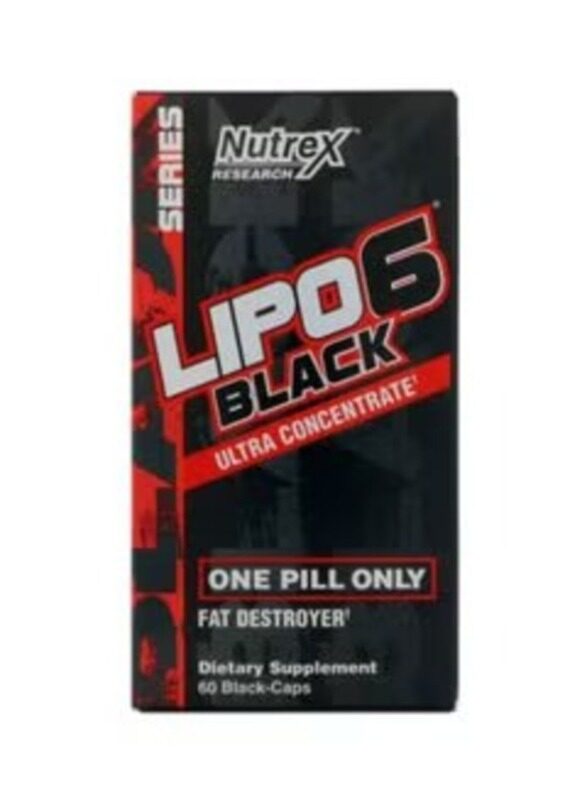 

Nutrex Research Lipo-6 Black Ultra Concentrate Dietary Supplement, 60 Capsules, Unflavoured