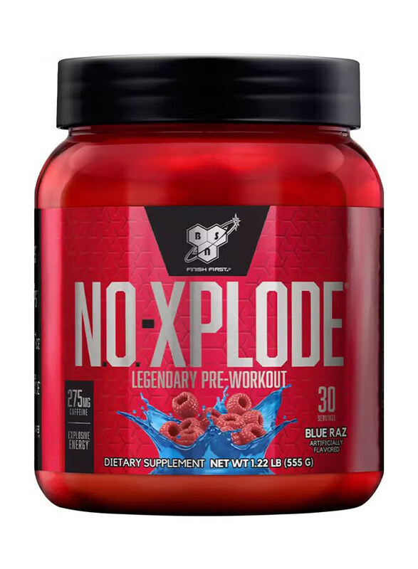 

BSN No Xplode Legendary Pre-Workout Powder Dietary Supplement, 30 Servings, Blue Raz