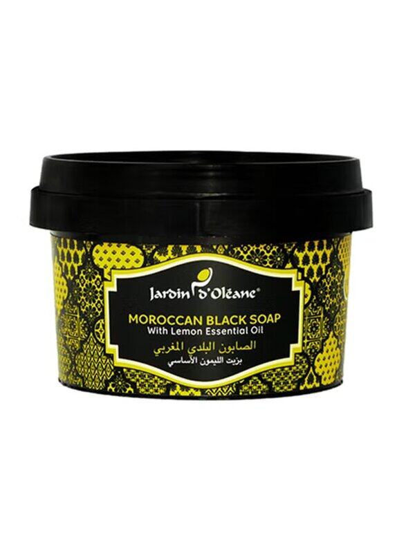 

Jardin D Oleane Moroccan Black Soap With Lemon Essential Oil, 250gm