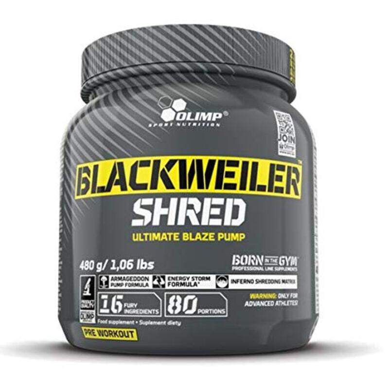 

Olimp Blackweiler Shred Exotic Ultimate Blaze Pump Pre-Workout Supplement, 480gm, Orange