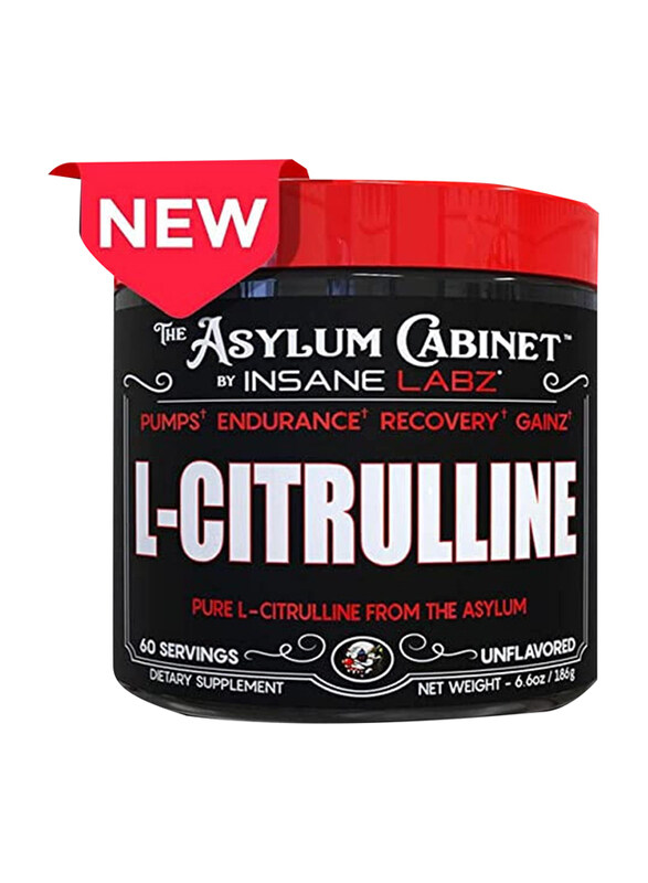 

Insane labz Asylum Cabinet L-Citrulline, 60 Servings, Unflavored