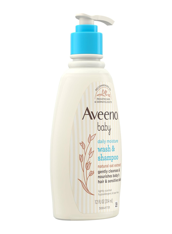 Aveeno Baby Daily Moisture Wash & Shampoo, 354ml