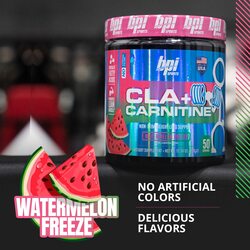 BPI Sports CLA + Carnitine Conjugated Linoleic Acid Powder, 350 gm, Watermelon Freeze